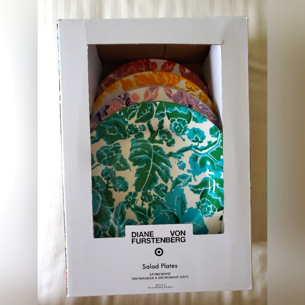 NEW IN BOX DVF for Target salad plates